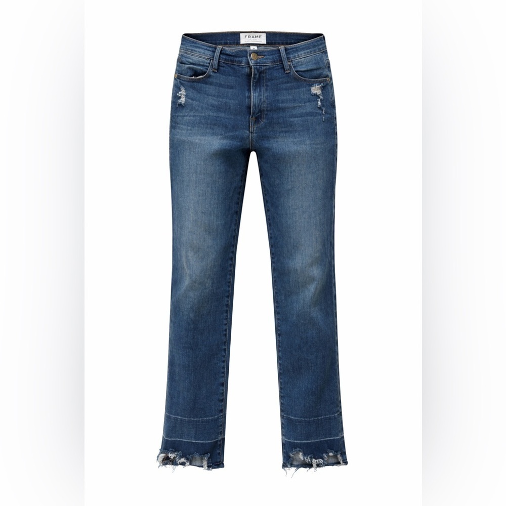 FRAME Le High Straight High Rise Stretch Jeans 27